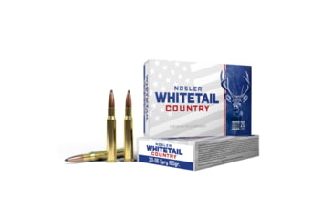 Image of Nosler Whitetail Country 30-06 Springfield 165 Grain Solid Base Brass Cased Rifle Ammo, 200 Round