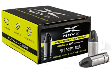 Image of NovX Ammunition Engagement Extreme .40 S&amp;W 88 Grain Steel Cased Centerfire Pistol Ammo, 20 Rounds, 40EESS-20