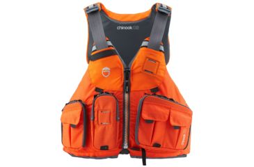 Image of NRS Chinook OS Fishing PFD - Life Jacket - Mens, Orange, Extra Small/Medium, 40071.01.100