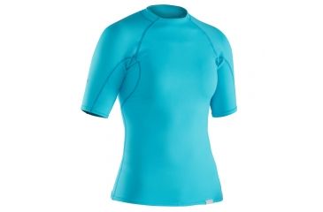 Image of NRS H2Core Rashguard Short-Sleeve Shirt - Women's, Blue Atoll, XL 10020.06.109