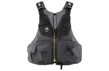 Image of NRS Raku Fishing PFD - Life Jacket - Mens, Charcoal, Extra Small/Medium, 40074.01.100