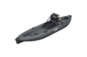 Image of NRS STAR Pike Inflatable Fishing Kayak, Dark Gray, 12 Feet 8 Inch, 86251.01.100