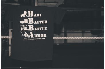 Image of Nutshellz Baby Batter Battle Armor T-Shirt, Medium, Black BABY-BATTER-TSHRT-MD