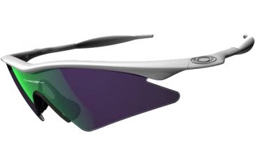 Image of Oakley M-Frame Sweep Sunglasses - Polished White Frame w/ Jade Iridium Lenses 09-193