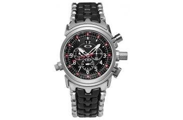 Image of Oakley 12 Gauge Quartz Watch, Black Dial and Stainless Steel Strap w/ Honed Case 10-057