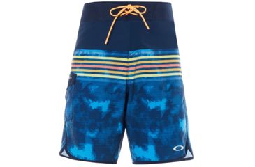 Image of Oakley 19 Inches Striped Boardshort - Mens, Fathom, 36, 482397-6AC-36