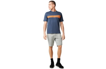 Image of Oakley 249 Future Stripe Tee - Mens, Foggy Blue, Small, 457530-6FB-S