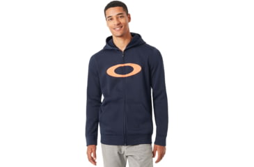 Image of Oakley 360 Full Zip Fleece Hoodie - Mens, Blackout, Small, 461536-02E-S