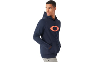 Image of Oakley 360 Full Zip Fleece Hoodie - Mens, Blackout, Small, 461536-02E-S