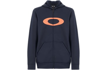 Image of Oakley 360 Full Zip Fleece Hoodie - Mens, Blackout, Small, 461536-02E-S