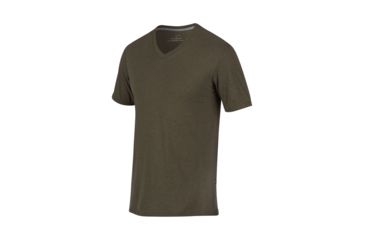 Image of Oakley 50/50 Solid V Neck - Mens, Dark Brush Dark Heather, Small, 455949-88H-S