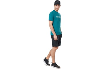 Image of Oakley 6 Panel Logo Waved Hat - Mens, Blackout, Large/Extra Large, 912114-02E-L/XL