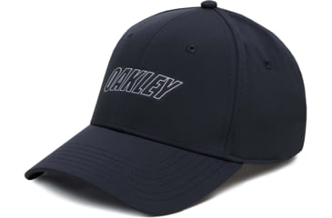 Image of Oakley 6 Panel Logo Waved Hat - Mens, Blackout, Large/Extra Large, 912114-02E-L/XL