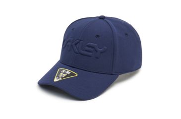 Image of Oakley 6 Panel Stretch Hat Embossed - Mens, Foggy Blue, Large/Extra Large, 912208-6FB-L/XL