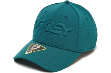 Image of Oakley 6 Panel Stretch Hat Embossed - Mens, Forest Town, Small/Medium, 912208-74F-S/M