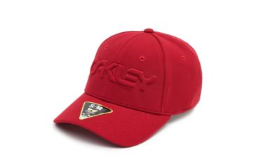Image of Oakley 6 Panel Stretch Hat Embossed - Mens, Raspberry, Large/Extra Large, 912208-45A-L/XL