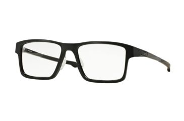 Image of Oakley A CHAMFER 2.0 OX8071 Bifocal Prescription Eyeglasses 807101-54 - Satin Black Frame, Clear Lenses