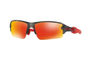 Image of Oakley A Flak 2.0 OO9271 Sunglasses 927130-61 - Grey Smoke Frame, Prizm Ruby Lenses
