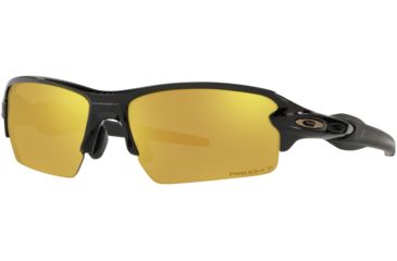 Image of Oakley A Flak 2.0 OO9271 Sunglasses 927131-61 - Polished Black Frame, Prizm 24k Polarized Lenses