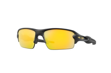 Image of Oakley OO9271 Flak 2.0 A Sunglasses - Men's, Matte Black Frame, Prizm 24K Polarized Lens, Asian Fit, 61, OO9271-927149-61