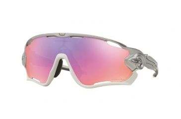 Image of Oakley JAWBREAKER A OO9270 Single Vision Prescription Sunglasses OO9270-927009-31 - Lens Diameter 131 mm, Lens Diameter 31 mm, Frame Color Silver/Matte White