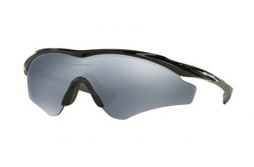 Image of Oakley A M2 FRAME XL OO9345 Sunglasses 934505-45 - Polished Black Frame, Slate Iridium Lenses
