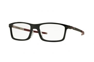 Image of Oakley A PITCHMAN OX8096 Eyeglass Frames 809605-55 - Polished Black Frame