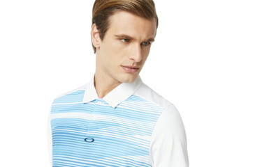 Image of Oakley Ace Golf Polo Short Sleeve - Mens, White, Extra Small 434311-100-XS