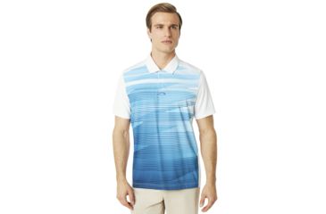 Image of Oakley Ace Golf Polo Short Sleeve - Mens, White, Extra Small 434311-100-XS