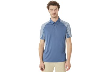 Image of Oakley Aero Motion Sleeve Polo - Mens, Ensign Blue, Medium 434032-64W-M