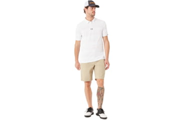 Image of Oakley Aero Stripe Jacquard Polo - Mens, White, Small, 434034-100-S