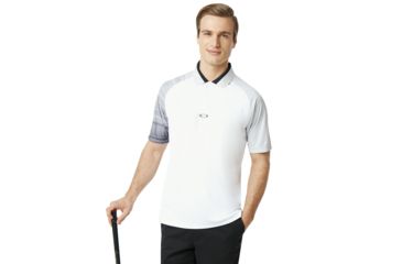 Image of Oakley Aerodynamic Golf Polo Short Sleeve - Mens, White, 3XL 434351-100-XXXL