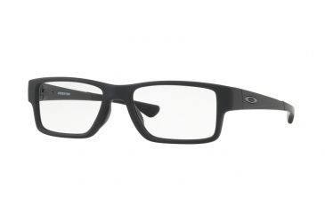 Image of Oakley AIRDROP MNP OX8121 Eyeglass Frames 812101-53 - Satin Black Frame, Clear Lenses