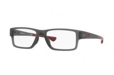 Image of Oakley AIRDROP MNP OX8121 Eyeglass Frames 812103-53 - Satin Grey Smoke Frame, Clear Lenses