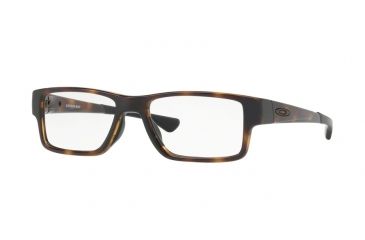 Image of Oakley AIRDROP MNP OX8121 Eyeglass Frames 812104-55 - Polished Brown Tortoise Frame, Clear Lenses