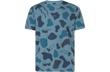 Image of Oakley Allover SunglaShort Sleeve Tee - Mens, Camou Blu, Small, 457900-97B-S