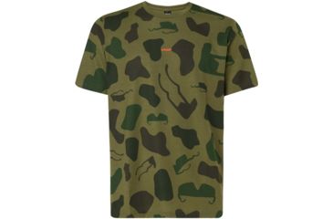 Image of Oakley Allover Sunglass Tee - Mens, Camou Green, Medium, 457900-97G-M
