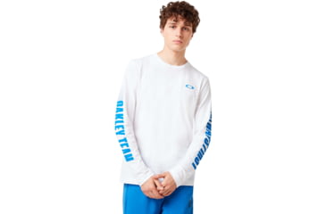 Image of Oakley Always First Long Sleeve Tee - Mens, White, Large, 457904-100-L