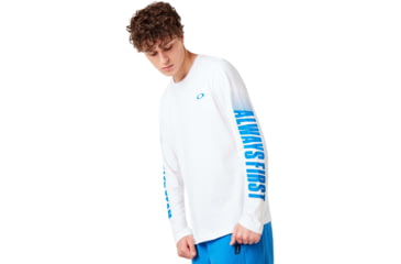 Image of Oakley Always First Long Sleeve Tee - Mens, White, Large, 457904-100-L