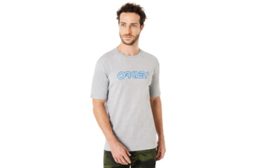 Image of Oakley B1B Neon Short Sleeve Shirt - Mens, Granite Heather, Small, 457340-24L-S