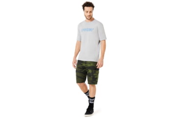 Image of Oakley B1B Neon Short Sleeve Shirt - Mens, Granite Heather, Small, 457340-24L-S