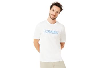 Image of Oakley B1B Neon Short Sleeve Tee - Men's, White, Small, 457340-100-S