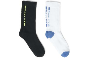 Image of Oakley Back Logo Socks, 2 Pcs Pack - Mens, White, Large, 93272-100-100-L