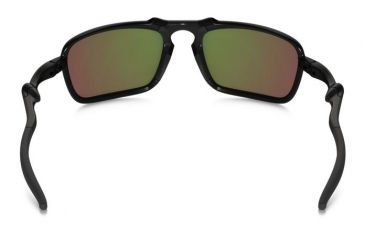 Image of Oakley Badman Sunglasses Dark Carbon Frame, Ruby Iridium Polarized Lens-OO6020-03