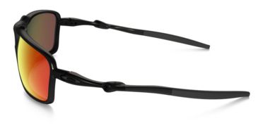 Image of Oakley Badman Sunglasses Dark Carbon Frame, Ruby Iridium Polarized Lens-OO6020-03