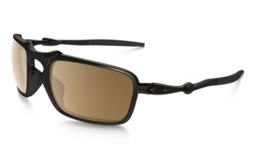 Image of Oakley Badman Sunglasses Pewter Frame, Tungsten Iridium Polarized Lens-OO6020-02