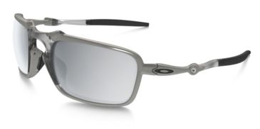 Image of Oakley Badman Sunglasses X Titanium Frame, Chrome Iridium Polarized Lens-OO6020-05