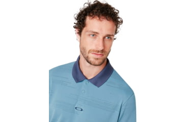 Image of Oakley Balata Performance Polo - Mens, Alien Blue, Medium, 434306-68L-M