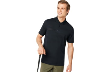Image of Oakley Balata Performance Polo - Mens, Blackout, Extra Large, 434306-02E-XL