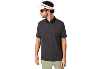 Image of Oakley Balata Performance Polo - Mens, Dull Onyx, Extra Small, 434306-27C-XS